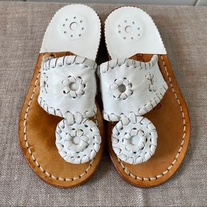 Jack Rogers Flat White Leather Sandals Toddler 8